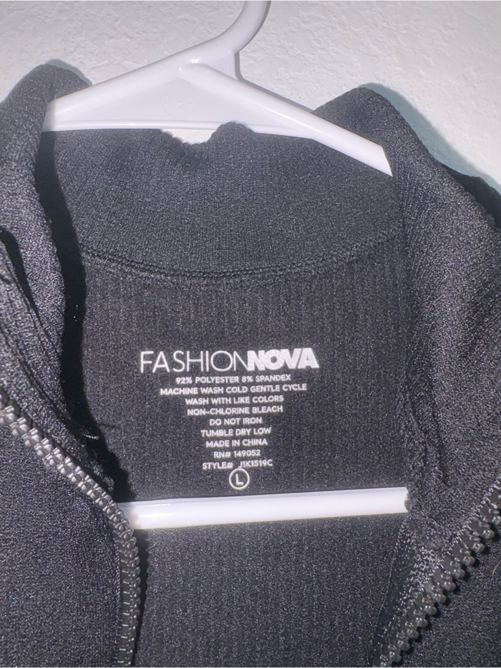 NWT Fashion Nova Johanna Seamless Jumpsuit Black Size Large - Picture 7 of 10